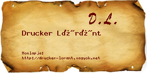 Drucker Lóránt névjegykártya